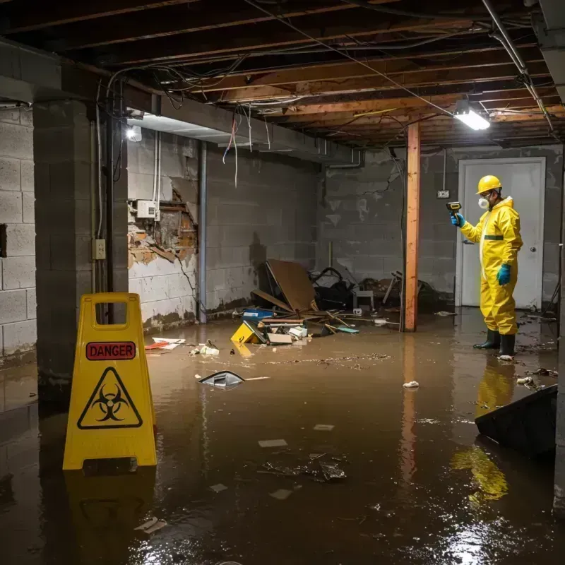 Flooded Basement Electrical Hazard in Horse Cave, KY Property