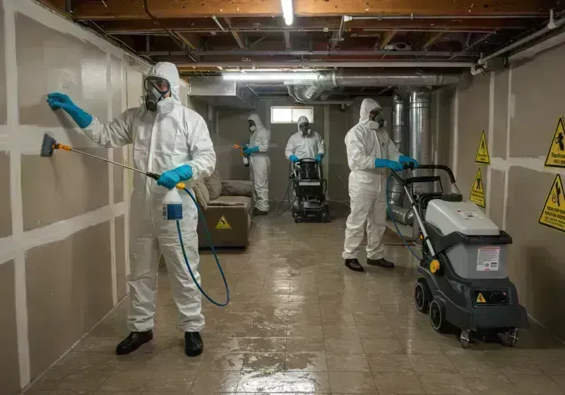 Basement Moisture Removal and Structural Drying process in Horse Cave, KY